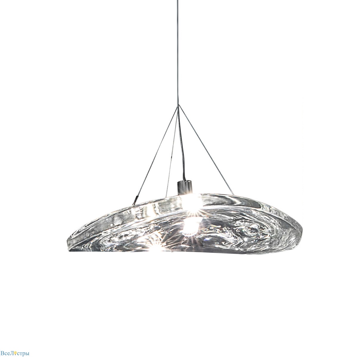 подвесной светильник delight collection manta 2049p/d300 silver/clear