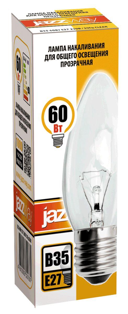 лампа накаливания jazzway e27 60w 2700k прозрачная 3320331