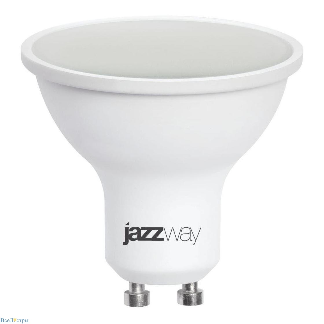 лампа светодиодная диммируемая jazzway gu10 8w 3000k матовая 5035898