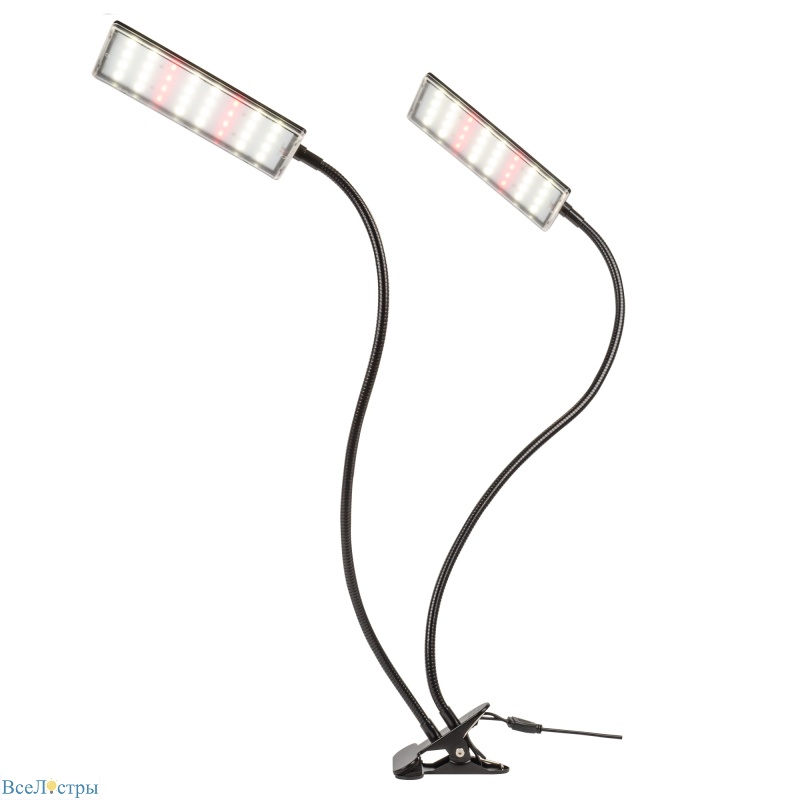 светодиодный светильник для растений uniel ult-p37-24w/spfb/tm/60 ip40 black twin ul-00010378