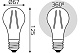 лампа светодиодная филаментная gauss e27 30w 2700k прозрачная 102902230