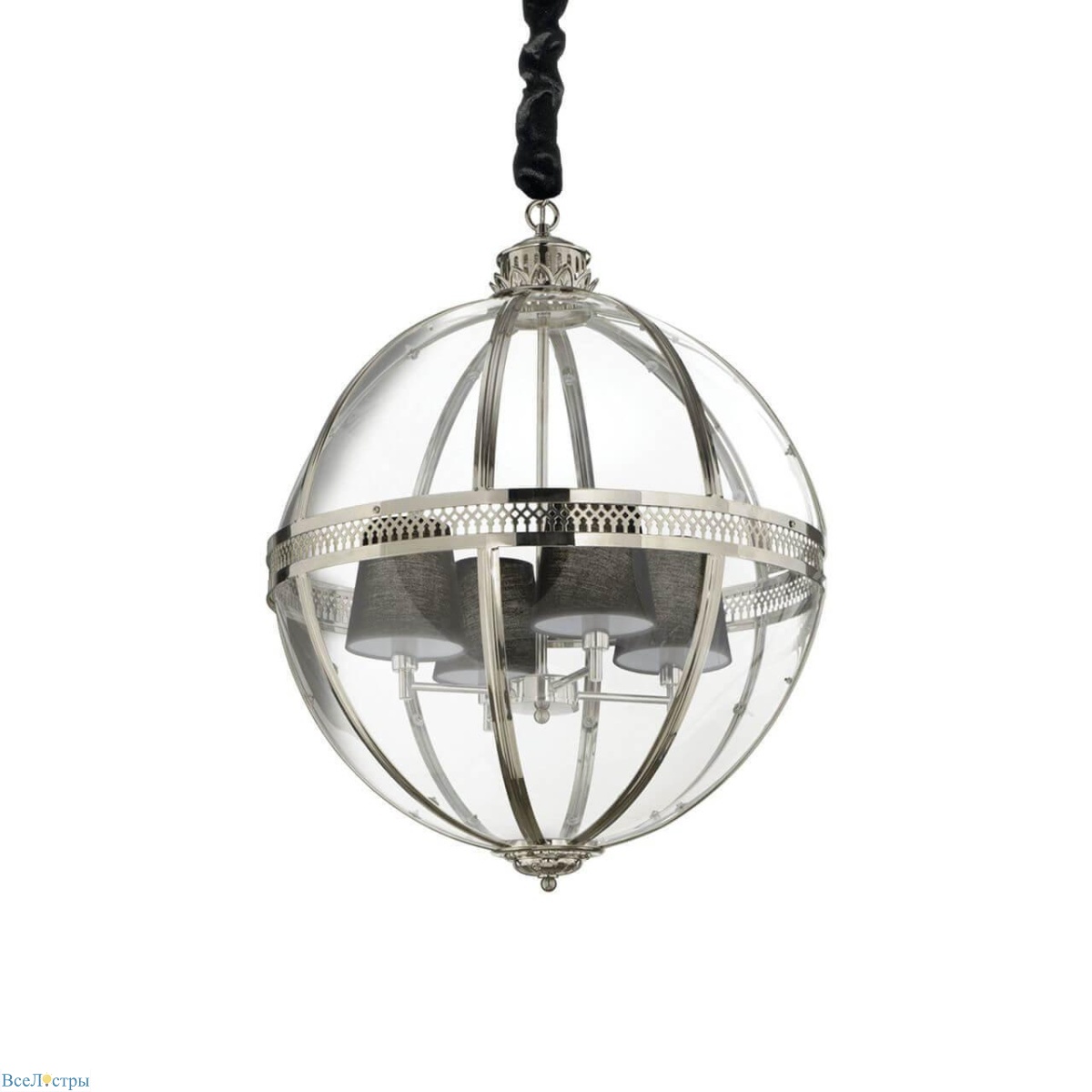 подвесной светильник ideal lux world sp4 cromo 156347