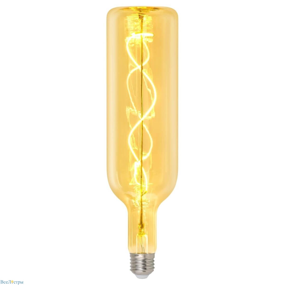 лампа светодиодная uniel e27 5w золотой led-sf21-5w/soho/e27/cw golden gls77go ul-00010070