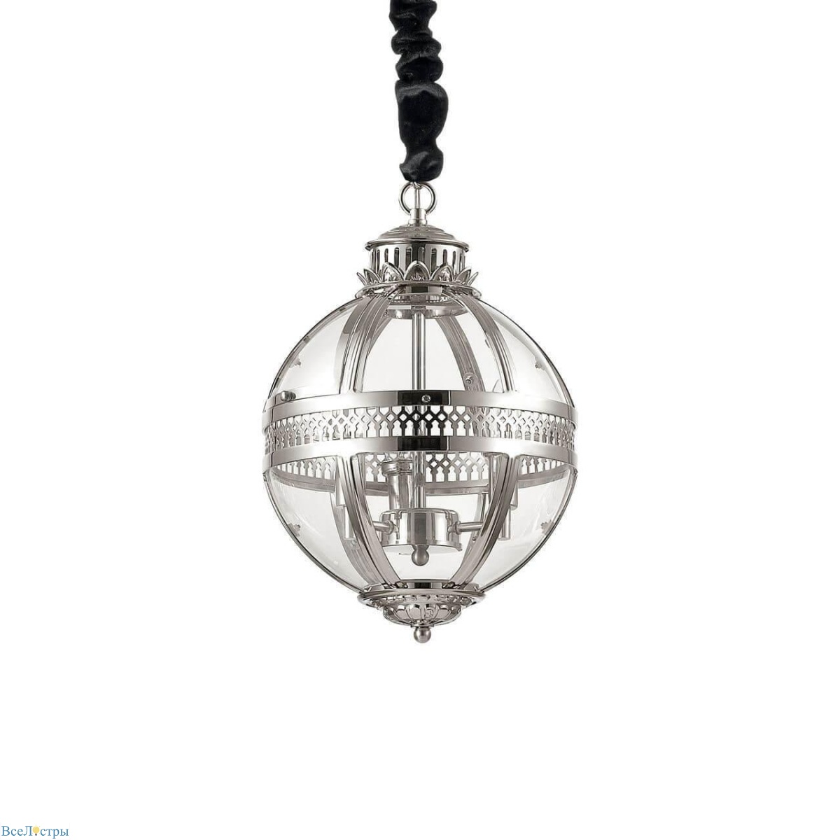 подвесной светильник ideal lux world sp3 cromo 156323