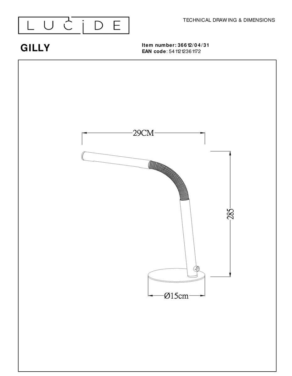 настольная лампа lucide gilly 36612/04/31