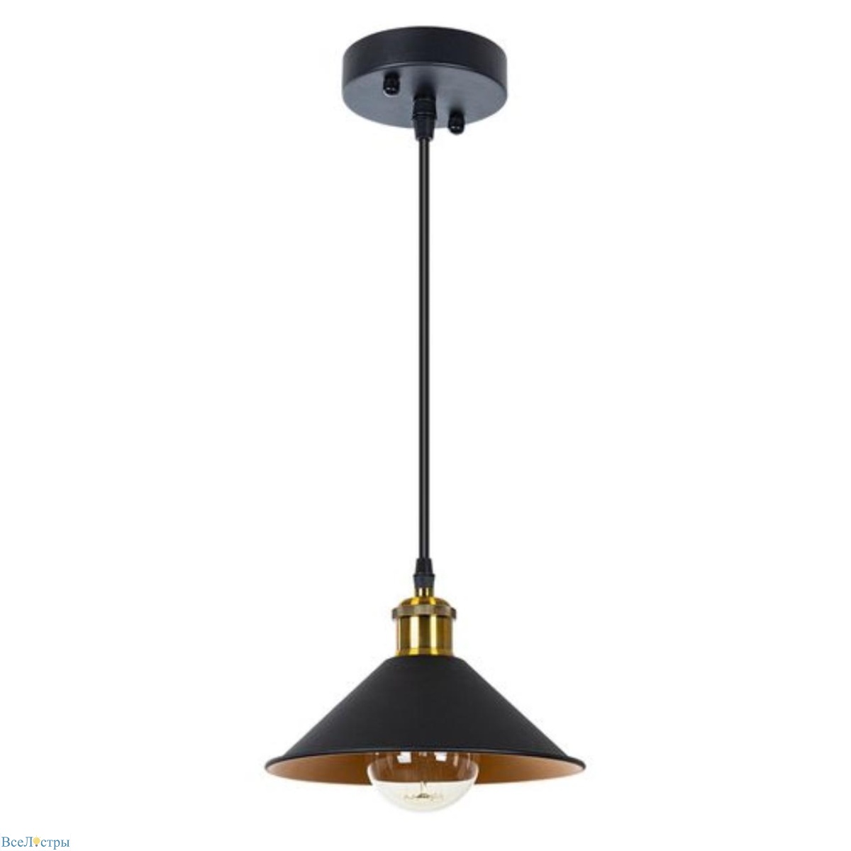 подвесной светильник arte lamp cappello a7037sp-1bk