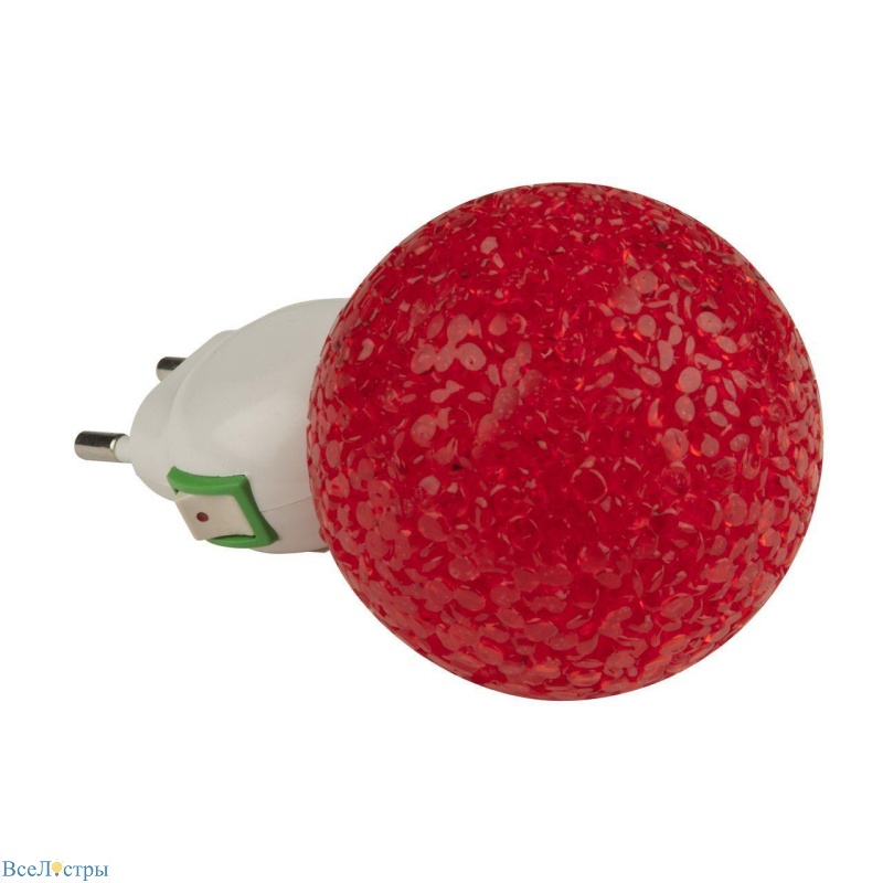 настенный светодиодный светильник (10329) uniel dtl-309-шар/red/1led/0,1w