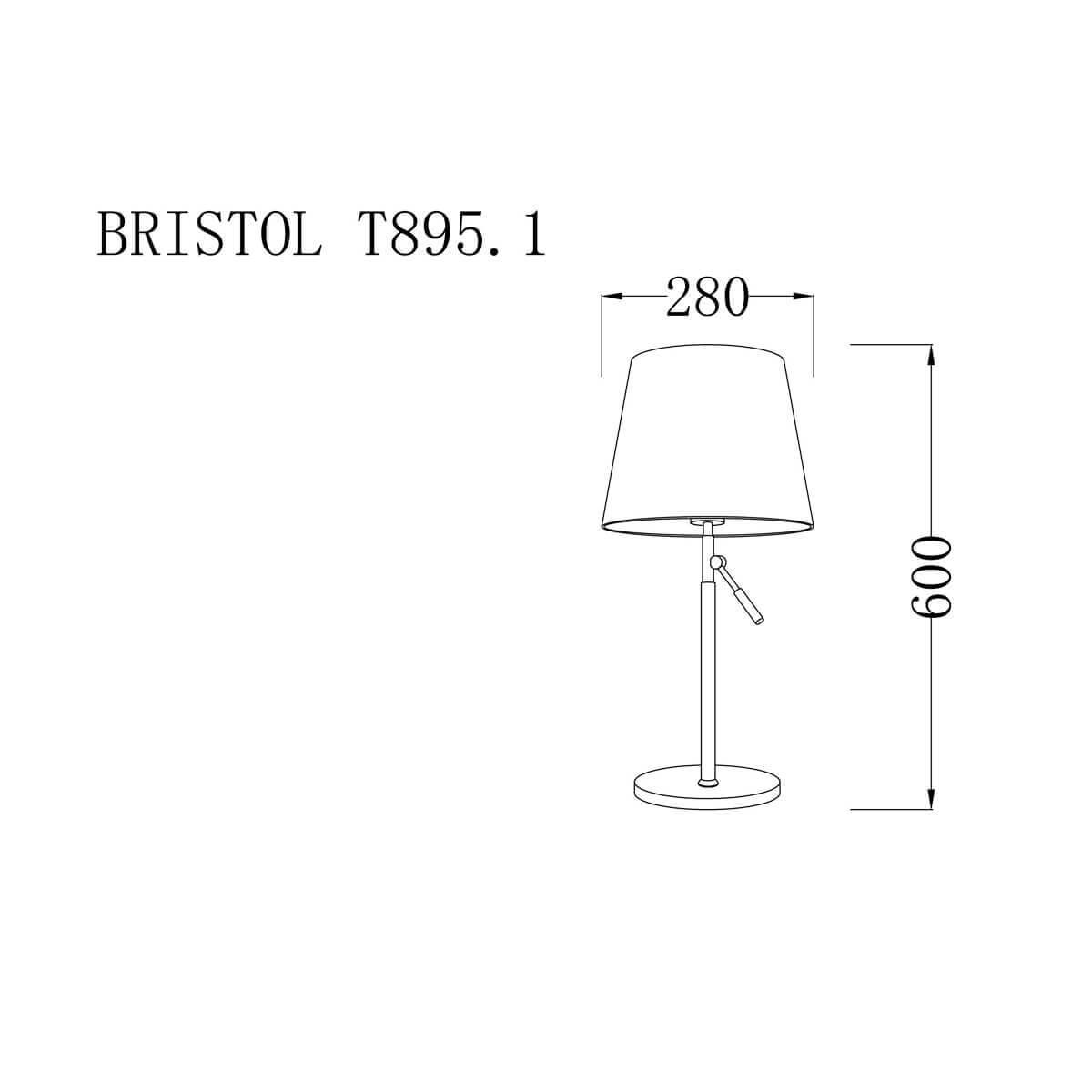 настольная лампа lucia tucci bristol t895.1
