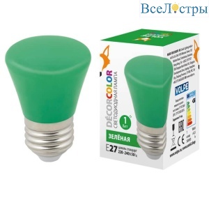 LED-D45-1W/GREEN/E27/FR/С BELL