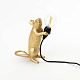 настольная лампа mouse lamp standing gold usb seletti