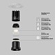 встраиваемый светильник maytoni technical dip dl122-15w-3k-trs-b
