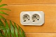 розеточный блок двойной с/з legrand quteo 782263