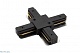 коннектор х-образный denkirs dk track black tr1104-bk