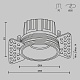 встраиваемый светильник maytoni round dl058-7w4k-trs-b