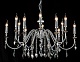 подвесная люстра crystal lux mercedes sp6+6 chrome/smoke