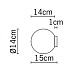настенный/потолочный светильник lumi sfera d14 fabbian