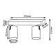 спот crystal lux clt 017cw2 l250 wh