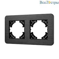Рамка на 2 поста алюминиевая Arlight FRM-AKIRY-AL-2-BK 049725