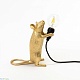 настольная лампа mouse lamp standing gold usb seletti