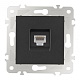 розетка rj45 arte milano 203.45-1.black