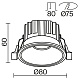 встраиваемый светильник maytoni round dl058-12w-dtw-b