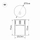 уличный светодиодный светильник arlight lt-gap-r70-3w warm3000 031166