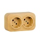 розеточный блок двойной с/з legrand quteo 782293