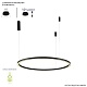подвесной светодиодный светильник crystal lux fortuna sp88w led black
