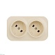 розеточный блок двойной б/з legrand quteo 782261