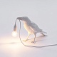 настольная лампа bird white waiting seletti