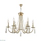подвесная люстра crystal lux victoria sp6 gold/amber