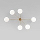 потолочная люстра eurosvet opaline 70220/6 латунь smart a065766