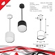 подвесной светильник reluce 53004-0.9-001ld gx53 wt