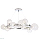 подвесная люстра crystal lux agata sp15 v2 chrome/transparente