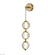 бра delight collection ob2437 brass/clear