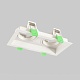 встраиваемый светильник crystal lux clt 068c2 wh