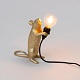 настольная лампа mouse lamp standing gold usb seletti