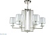 подвесная люстра crystal lux nicolas nicolas sp-pl6 nickel/white