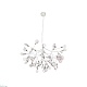подвесная светодиодная люстра crystal lux evita sp63 white/transparent