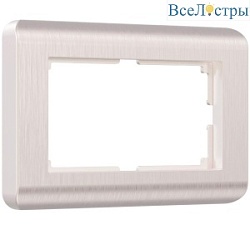 Рамка Werkel Stream для двойной розетки перламутровый W0082113 4690389162589