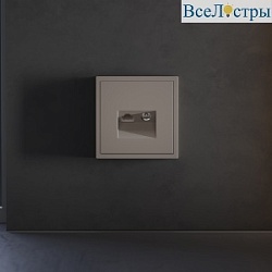 Накладка для розетки TV+RJ45 кат. 6 Voltum S70 (капучино) VLS002714