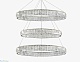 люстра подвесная newport вертикальная композиция 8240 из трех колец хром №10 м0067594 м0067372 м0067431 м0067692