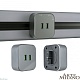 трековая розетка arte milano am-track-sockets 380022ts/usbx2 grey