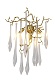 бра crystal lux reina reina ap3 gold pearl
