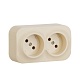 розеточный блок двойной б/з legrand quteo 782261