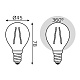 лампа светодиодная филаментная gauss e14 7w 4100к прозрачная 105801207