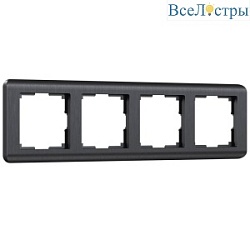 Рамка на 4 поста Werkel Stream графит W0042104 4690389162350