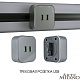 трековая розетка arte milano am-track-sockets 380022ts/usbx2 grey