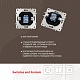розетка rj45 arte milano 203.45-1.black