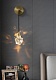 настенный светильник delight collection crystal rock ii 9701w brass/clear